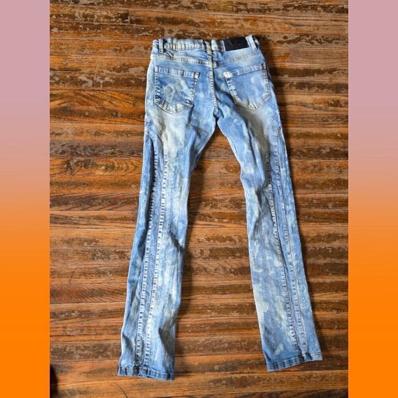 Youth Boys Evolution in Design Distressed Slim Fit Jeans – Size 16 Blue Denim - Picture 4 of 4